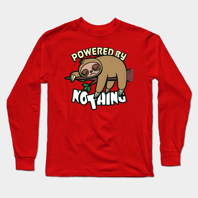 Funny Lazy Kawaii Cute Sloth Lover Cartoon Meme Long Sleeve T-Shirt by BoggsNicolas